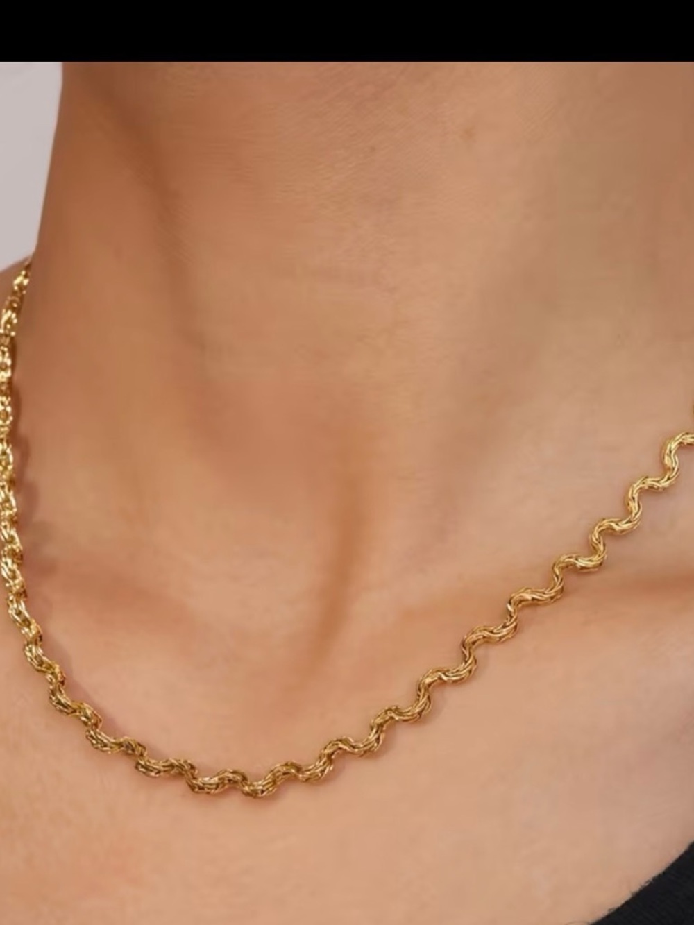 Delicate Gold Twisted Rope Necklace for Women